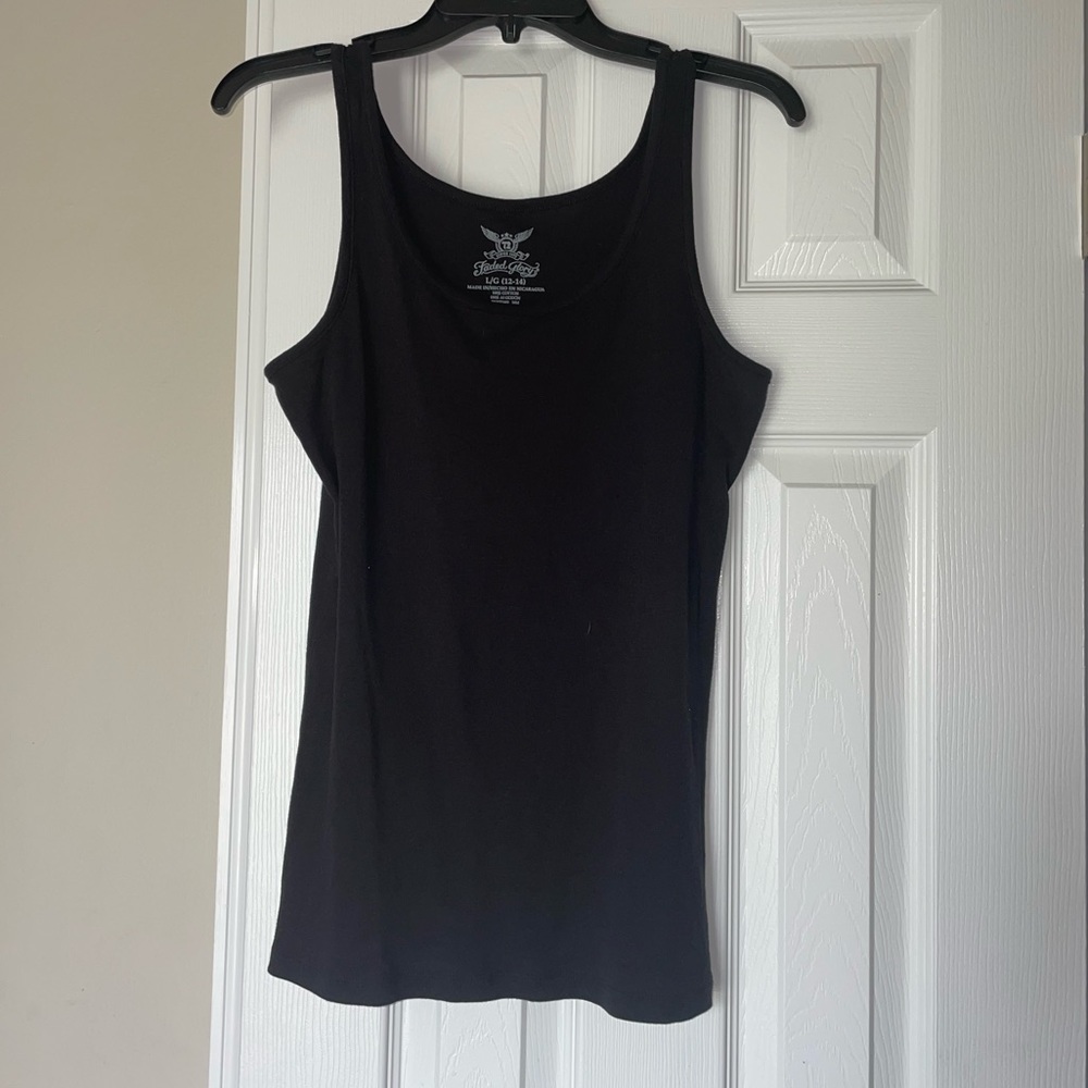 Like new black Faded Glory tank top, size L (12/14)